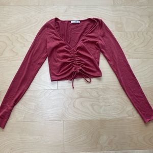 Wilfred free long sleeve crop top